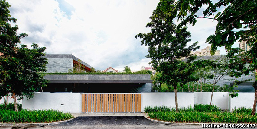 Ấn tượng cây trồng trên mái của biệt thự vườn phong cách hiện đại tại Singapore